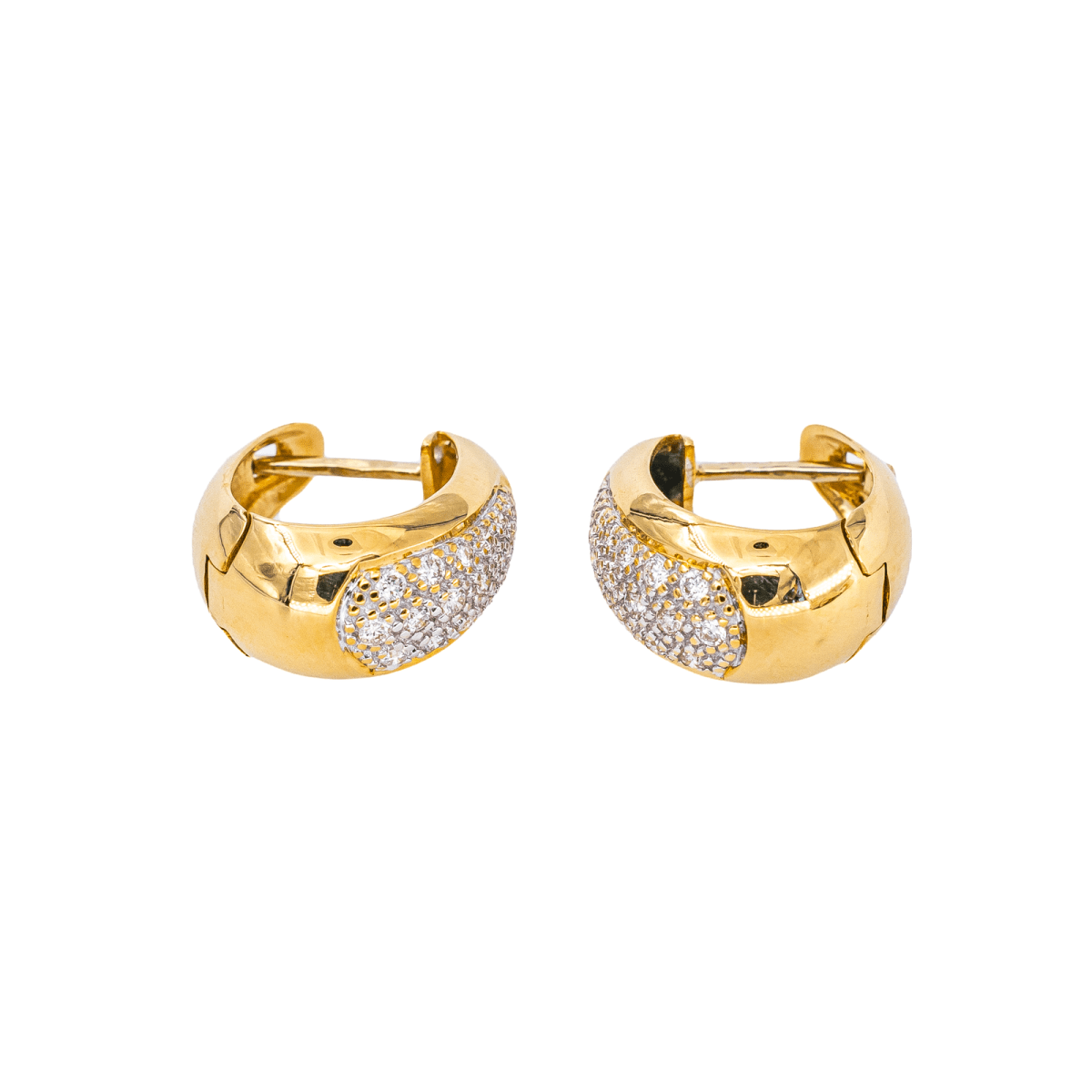 Boucles d'oreilles Créoles Or jaune Diamant - Castafiore