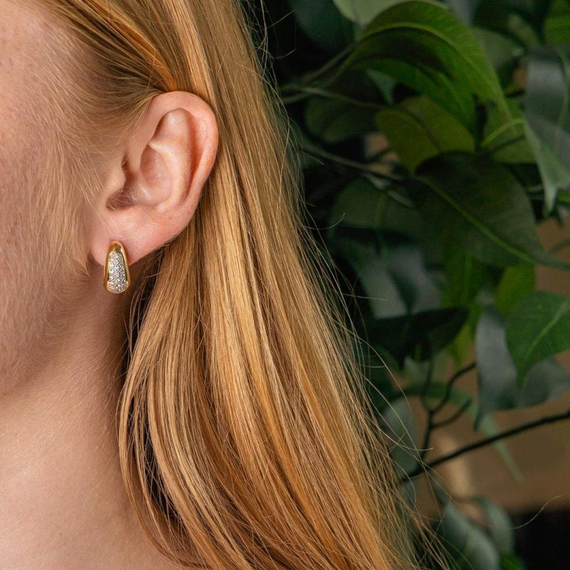 Boucles d'oreilles Créoles Or jaune Diamant - Castafiore