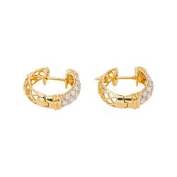 Boucles d'oreilles Créoles Or jaune Diamant - Castafiore