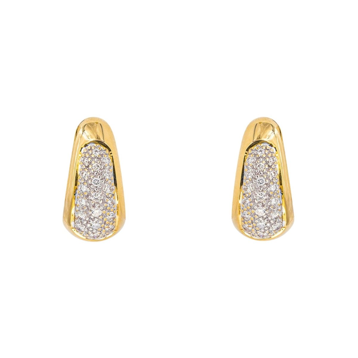 Boucles d'oreilles Créoles Or jaune Diamant - Castafiore
