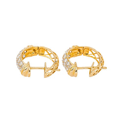 Boucles d'oreilles Créoles Or jaune Diamant - Castafiore