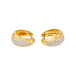 Boucles d'oreilles Créoles Or jaune Diamant - Castafiore