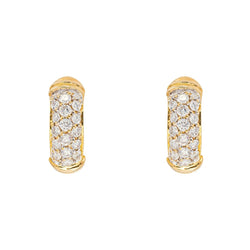 Boucles d'oreilles Créoles Or jaune Diamant - Castafiore