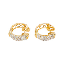 Boucles d'oreilles Créoles Or jaune Diamant - Castafiore