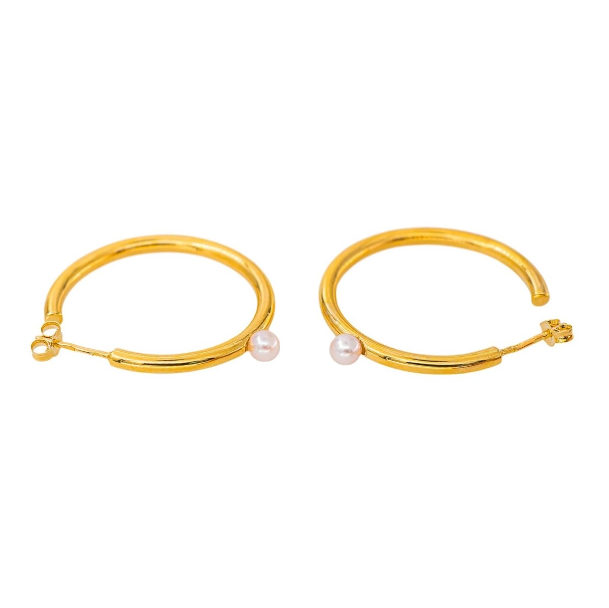 Boucles d'oreilles Créoles Or jaune Perle - Castafiore