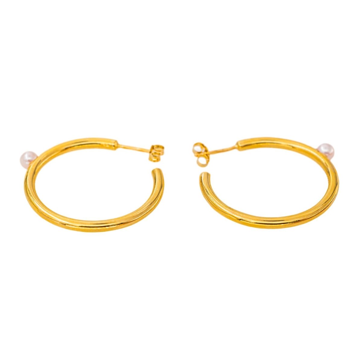 Boucles d'oreilles Créoles Or jaune Perle - Castafiore