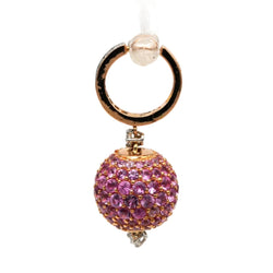 Boucles d'oreilles Créoles Pendantes en or rose, saphirs et diamants - Castafiore