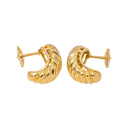 Boucles d'oreilles Demi-créoles Or jaune Diamant - Castafiore