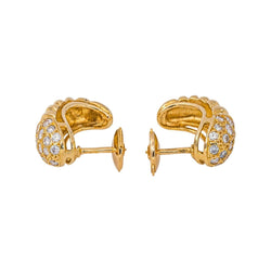 Boucles d'oreilles Demi-créoles Or jaune Diamant - Castafiore