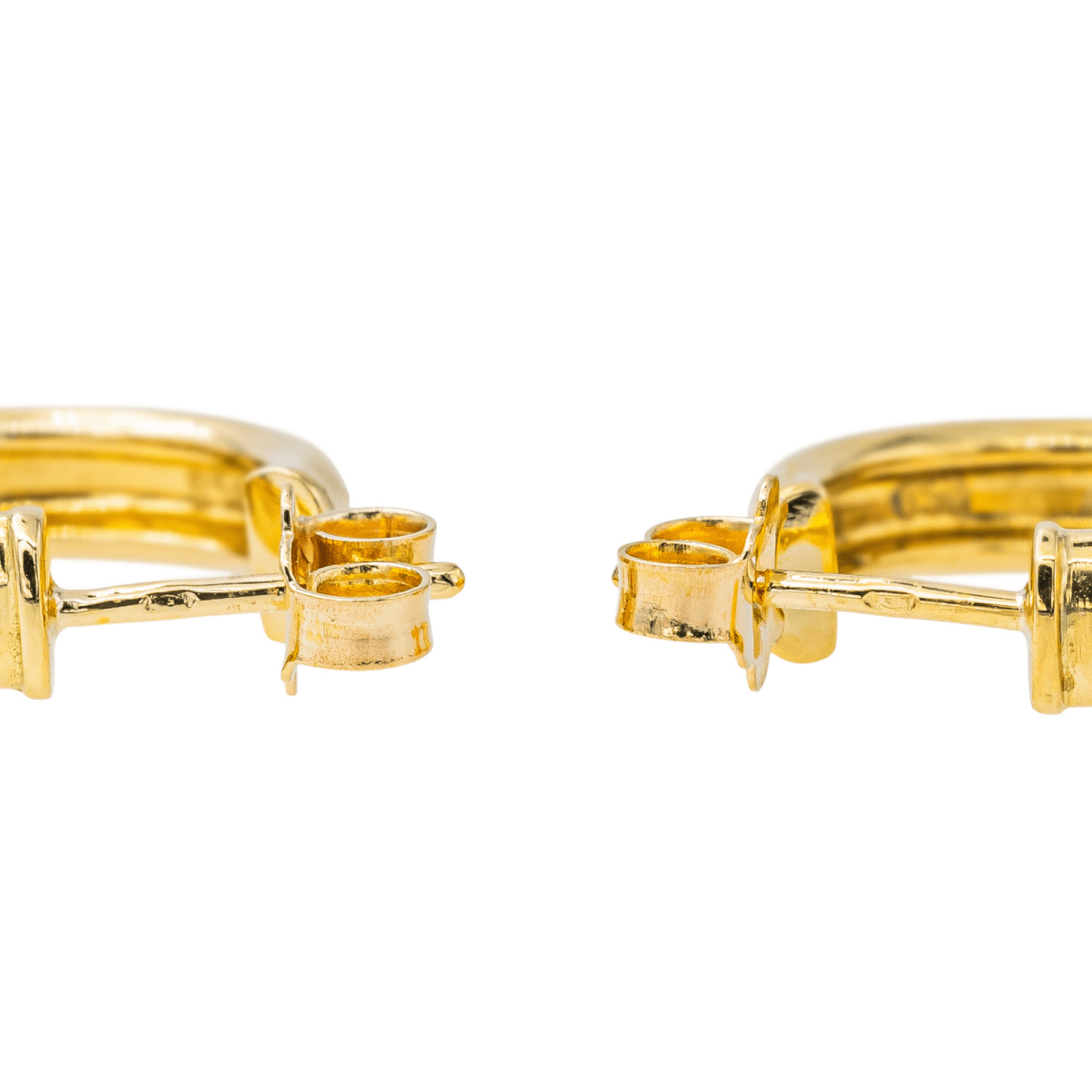 Boucles d'oreilles Demi - créoles Or jaune Diamant - Castafiore