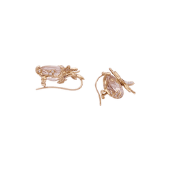 Boucles d'oreilles Dior "Gourmande" or rose, diamants, pierres de couleurs. - Castafiore