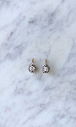 Boucles d'oreilles dormeuses diamants 0,50 Ct - Castafiore