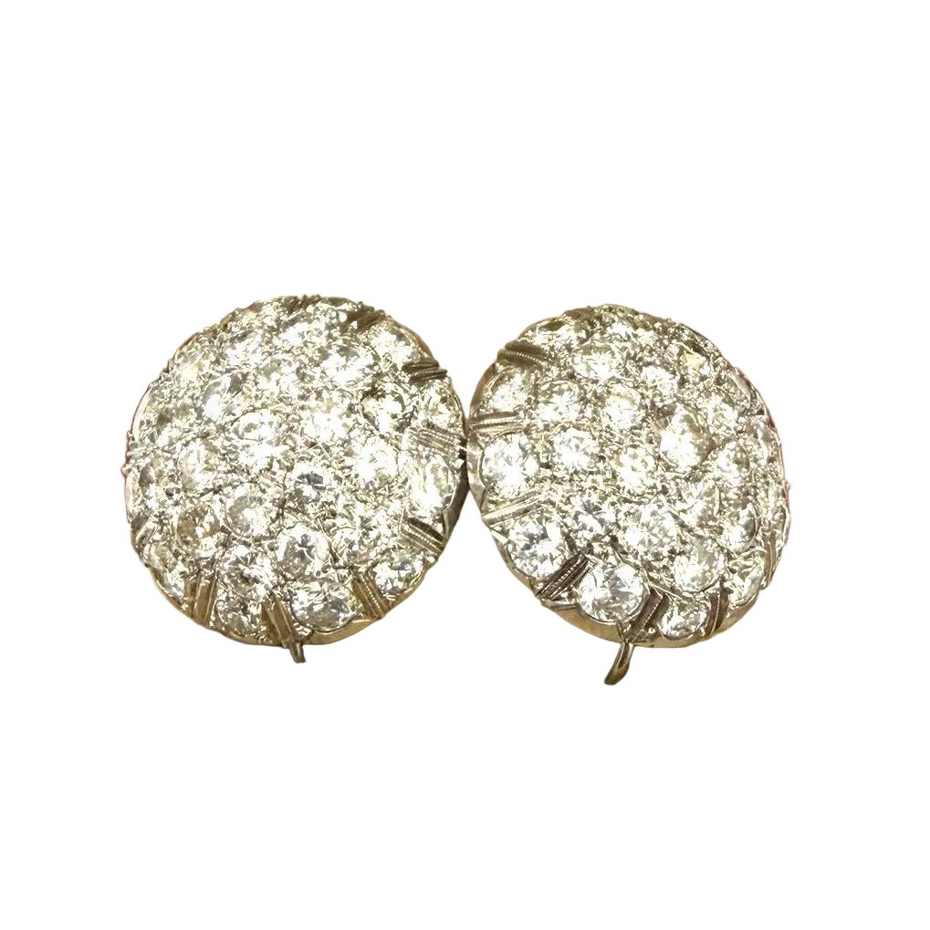 Boucles d'oreilles Dormeuses en or blanc et diamants - Castafiore