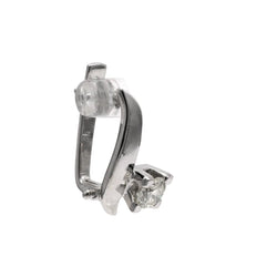 Boucles d'oreilles Dormeuses en or blanc et diamants - Castafiore