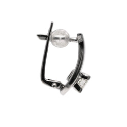 Boucles d'oreilles Dormeuses en or blanc et diamants - Castafiore