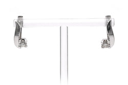 Boucles d'oreilles Dormeuses en or blanc et diamants - Castafiore