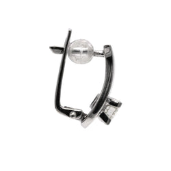 Boucles d'oreilles Dormeuses en or blanc et diamants - Castafiore