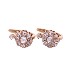 Boucles d'oreilles Dormeuses en or et diamants - Castafiore