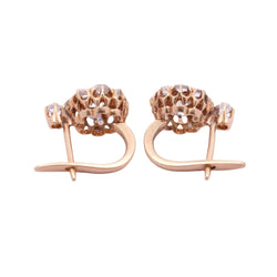Boucles d'oreilles Dormeuses en or et diamants - Castafiore