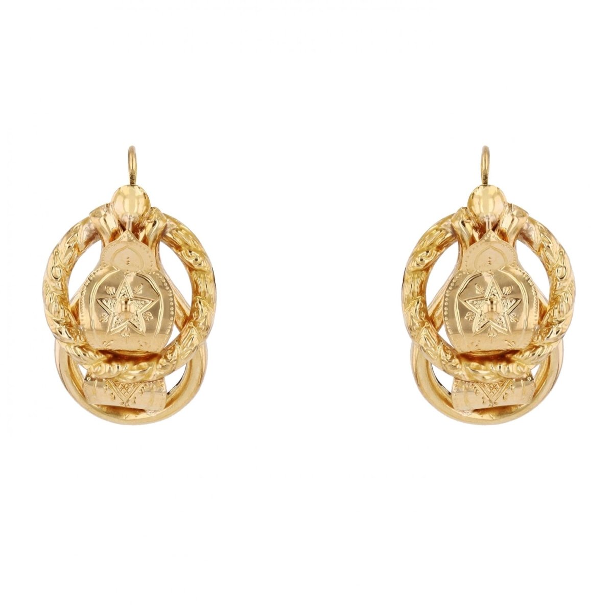 Boucles d'oreilles Dormeuses en or jaune - Castafiore