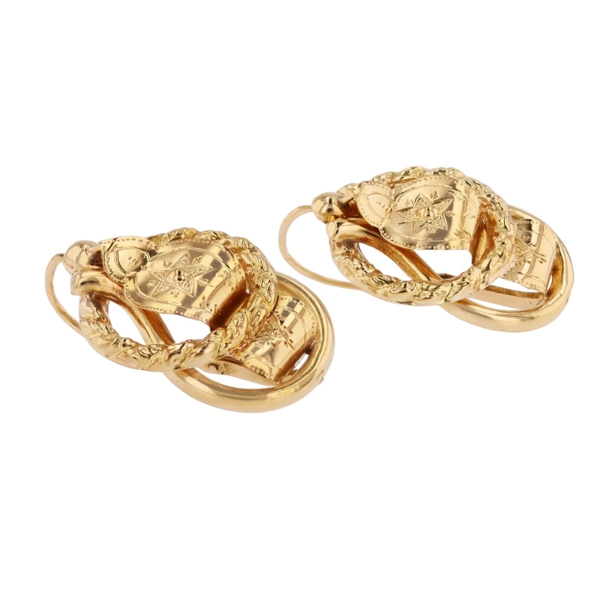 Boucles d'oreilles Dormeuses en or jaune - Castafiore