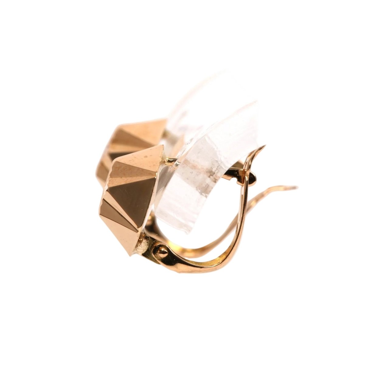 Boucles d'oreilles Dormeuses en or jaune - Castafiore