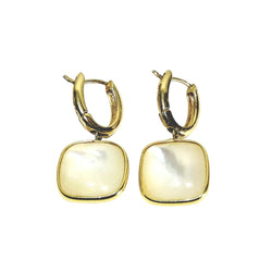 Boucles d’oreilles Dormeuses en or jaune et nacre - Castafiore