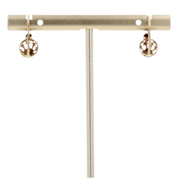 Boucles d'oreilles Dormeuses en or jaune et or blanc - Castafiore