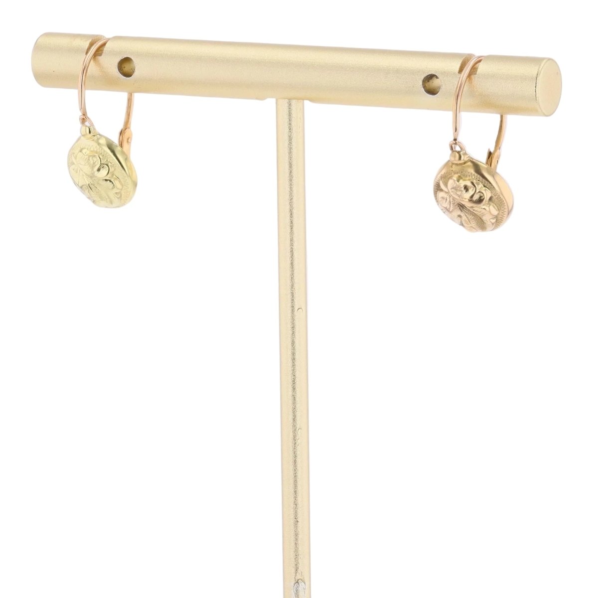 Boucles d'oreilles Dormeuses en or jaune et or rose - Castafiore