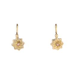 Boucles d'oreilles Dormeuses en or jaune et perles - Castafiore