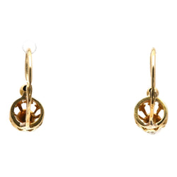 Boucles d'oreilles Dormeuses en or jaune et perles - Castafiore