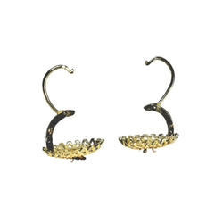 Boucles d'oreilles Dormeuses en or jaune et rubis - Castafiore