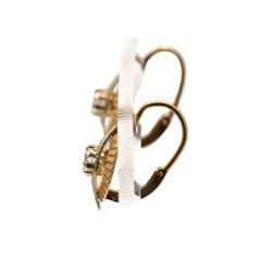 Boucles d'oreilles Dormeuses en or jaune et saphirs - Castafiore