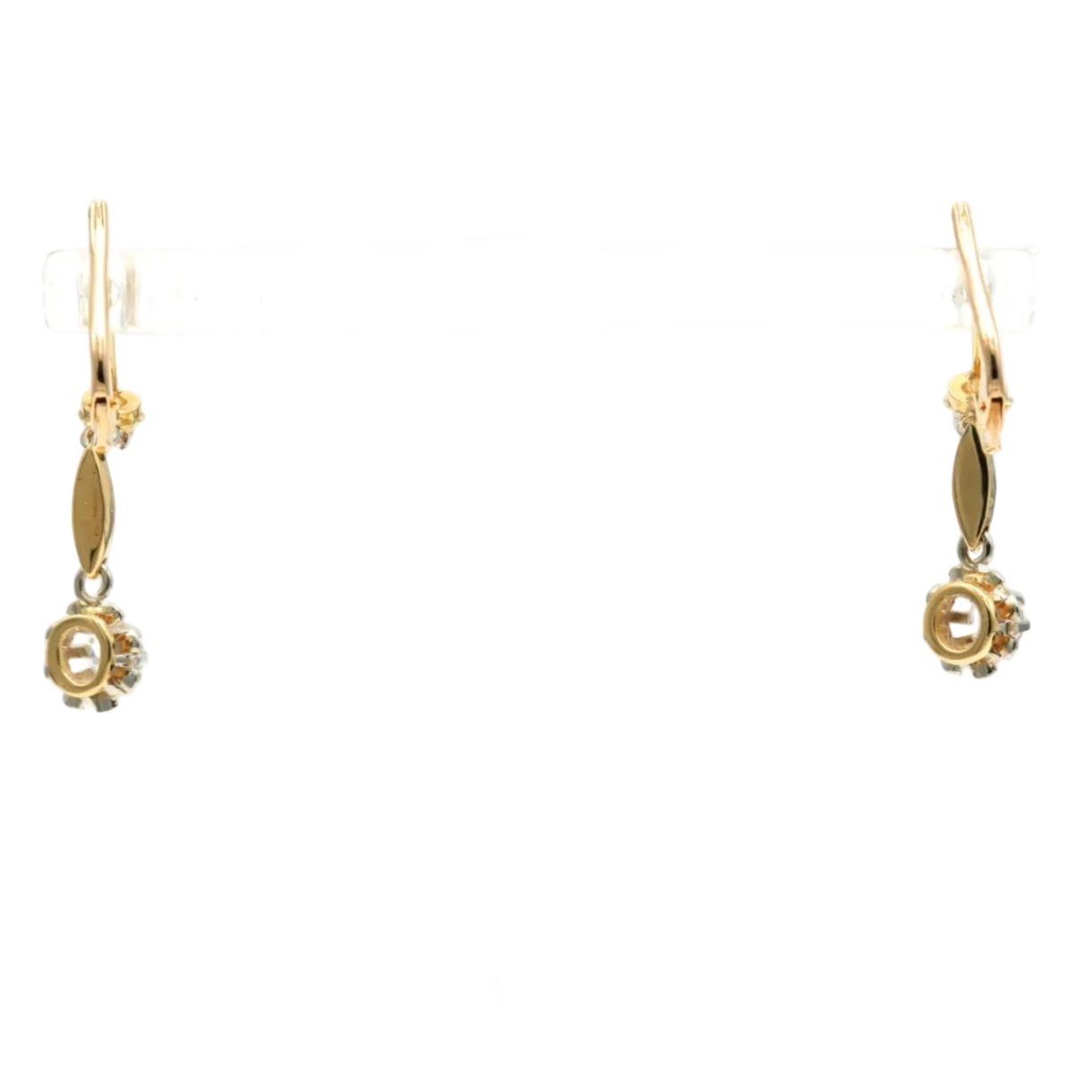 Boucles d'oreilles Dormeuses en or jaune et saphirs - Castafiore