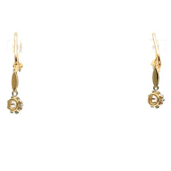 Boucles d'oreilles Dormeuses en or jaune et saphirs - Castafiore