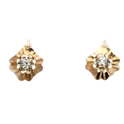 Boucles d'oreilles Dormeuses en or jaune et saphirs - Castafiore