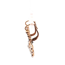 Boucles d'oreilles Dormeuses en or jaune, platine et diamants - Castafiore