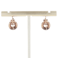 Boucles d'oreilles Dormeuses en or rose et perles - Castafiore
