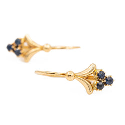 Boucles d'oreilles Dormeuses or jaune Saphir - Castafiore
