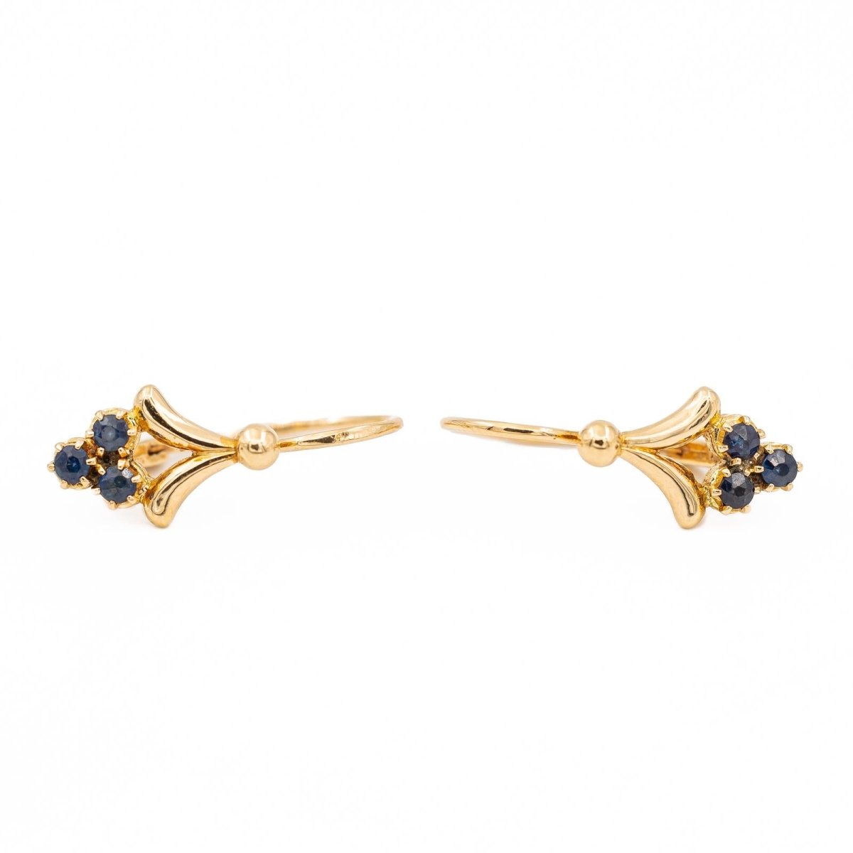 Boucles d'oreilles Dormeuses or jaune Saphir - Castafiore