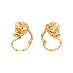 Boucles d'oreilles Dormeuses Or rose Perle - Castafiore