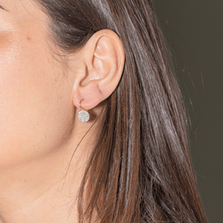 Boucles d'oreilles Dormeuses POMELLATO "Sabbia" en or rose, or blanc et diamants - Castafiore