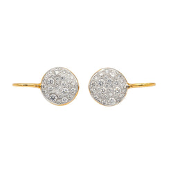 Boucles d'oreilles Dormeuses POMELLATO "Sabbia" en or rose, or blanc et diamants - Castafiore