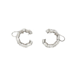 Boucles d'oreilles en or blanc et diamants - Castafiore
