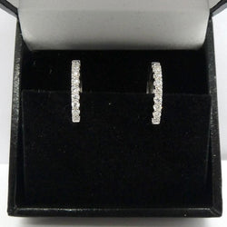 Boucles d'oreilles en or blanc et diamants - Castafiore
