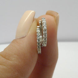 Boucles d'oreilles en or blanc et diamants - Castafiore