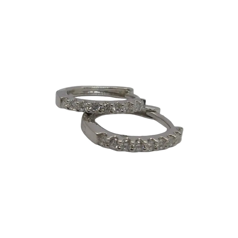 Boucles d'oreilles en or blanc et diamants - Castafiore