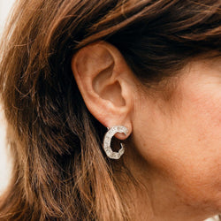 Boucles d'oreilles en or blanc et diamants - Castafiore