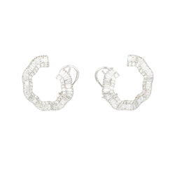 Boucles d'oreilles en or blanc et diamants - Castafiore