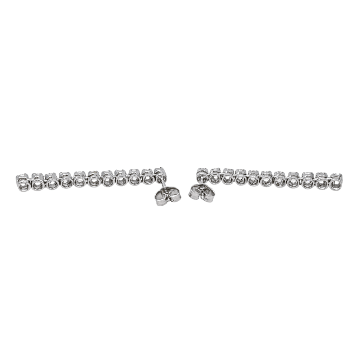 Boucles d'oreilles en or blanc et diamants - Castafiore